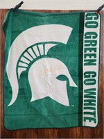 52×61 in. Plush Michigan State Throw Blanket