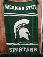 Large Plush Michigan State Spartans Blanket