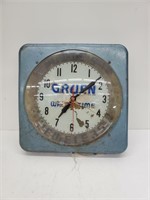 Vtg. Lane's Jewelers Gruen Wall Clock