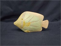 Wood Carved Fish Sculpture