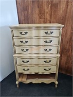 Tall Wood French Style Dresser