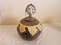 Talking Earth pot with lid by Steve Smith
