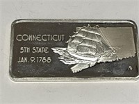 1 oz. Connecticut State Silver Bar
