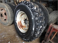 Two used 10.00-20 Truck Tires, Eight Bolt Rims