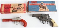 HUBLEY FLINTLOCK  & RODEO CAP GUNS w/ BOX