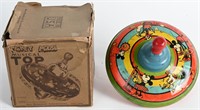 MICKEY MOUSE 1930'S BORGFELDT TIN TOP w/ BOX