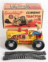 MARX TIN WINDUP SPARKLING CLIMBING TRACTOR MIB