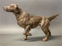 Fine Cast Spelter Hunting Dog Figure 15"