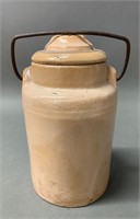 Glass Bros (1888-1907) Stoneware Jar-Lid and Wire