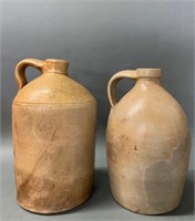 Pair of Stoneware Saltglazzed Jugs