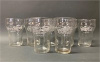 Set of Retro Coca Cola Beverage Glasses