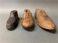 Set of Very Primitive Wooden Shoe Molds