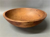 Woodenware Turned Primitive Bowl 13 1/2"
