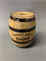 J.Chein Happy Days Barrel Coin Bank