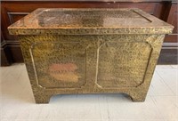 Hammered Brass Ash Box with Removable Insert