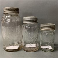 3 Mid West Canadian Preserve Jars