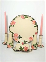 Franciscan Desert Rose Platter, Vases