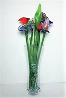 Glass Flowers in Vase
