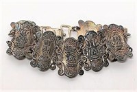 Sterling Bracelet  With Aztec Design