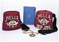 Shriner Pez Hats, Book and Medallion