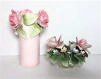 Capodimonte Basket with Flowers