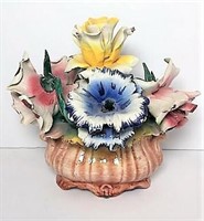 Capodimonte Basket with Flowers