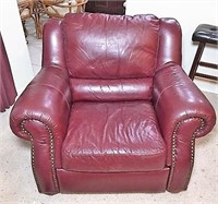 Italsofa Leather Recliner With Nail Head