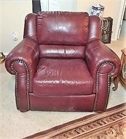 Italsofa Leather Recliner With Nail Head
