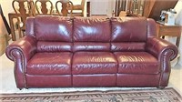 Italsofa Leather Sofa with Nail head Trim