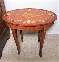 Oval Music Box Side Table