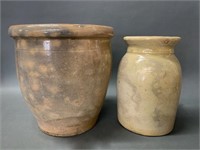 Pair of Ontario Stoneware Crocks