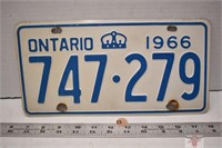 1966 Ontario Lic. Plate