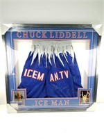 Chuck Liddell Ice Man Signed Framed Trunks PSA COA