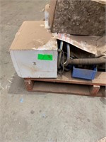 Pallet of sundries inc concrete vibrater