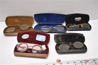 5 Pairs of Old Eye Glasses