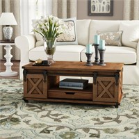 Magnus Wheel Coffee Table with Storage