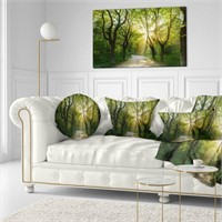 Evening in Green Forest - Wrapped Canvas 40"x20"