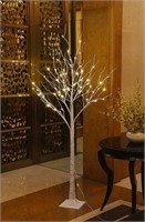 LIGHTSHARE 6' Birch Tree, 72 LED Lights