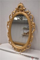 Wall mirror with plastic frame 17" x 25"