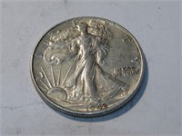 1943  AU Grade Walking Liberty Half Dollar