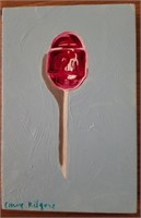 Lollipop on Canvas by Carrie Kilgore   6" x 4"