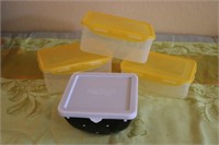 3 LOCK-N-LOCK CONTAINERS, TEM-TATIONS CONTAINERS