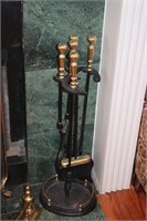 BRASS HANDLE FIREPLACE TOOLS