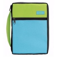 Bible Cover, Blue & Lime-Medium