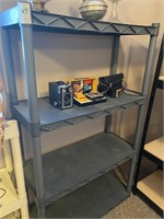 1 Gray Plastic Shelving Unit