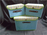 Fabric Storage Bins with Flip-top Lid - 3/Pack