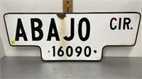 23X9 ORIGINAL PORCELAIN DOUBLE SIDED STREET SIGN
