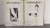 2 1990 EMMANUELLE EUROTICA ADULT ONLY BOOKS VOL1&2