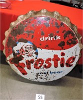 Frostie Root Beer Bottle Cap Metal Sign