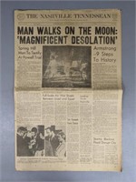 Authentic Tennessean Moon Landing Newspaper